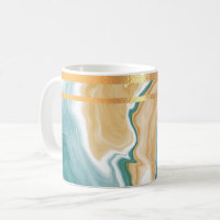 Blauer Marmor und goldgeraffte Tasse