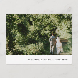 Blauer Marmor von Hand bemalt Danke Postcard Postkarte