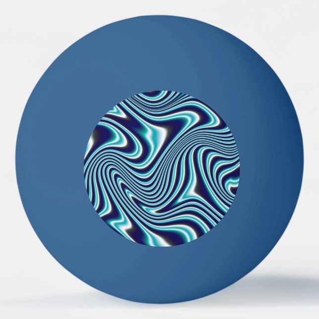 Blauer Marmoranstrich Tischtennisball (Vorderseite)