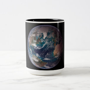Blauer Marmorboden (Western Hemisphäre) Zweifarbige Tasse