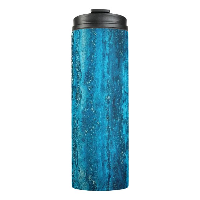 Blauer Marmorstein Thermosbecher (Vorderseite)