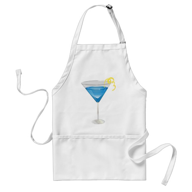 Blauer Martini Schürze (Vorne)