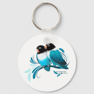 Blauer Maskenlovebirds Schlüsselanhänger