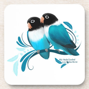 Blauer Maskenlovebirds Untersetzer