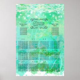 Blauer Mason Jar unter der Sternsitzkarte Poster