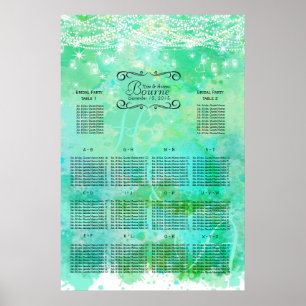 Blauer Mason Jar unter der Sternsitzkarte Poster