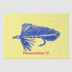 Blauer Matuka Ausläufer, bindene Fliege, Seidenpapier