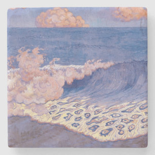 Blauer Meerblick, Wellen-Effekt, c.1893 Steinuntersetzer