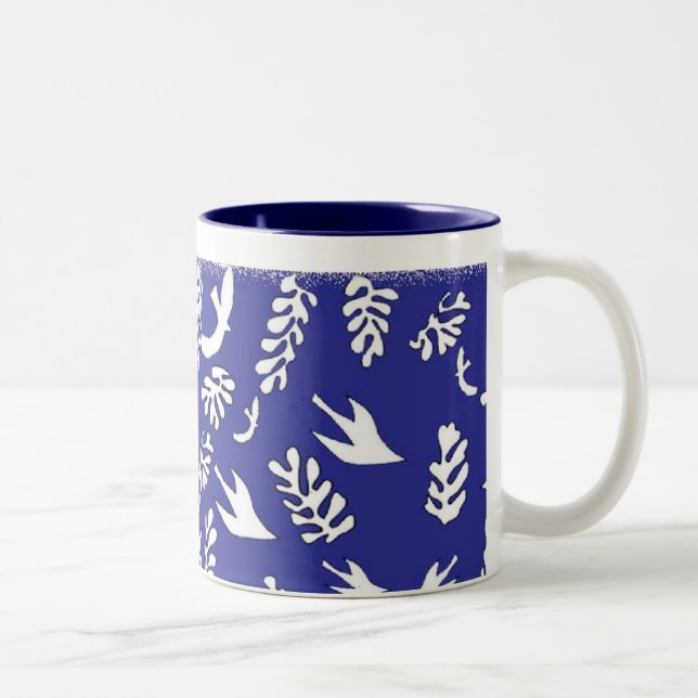 BLAUER MEERBLICK ZWEIFARBIGE TASSE (Rechts)