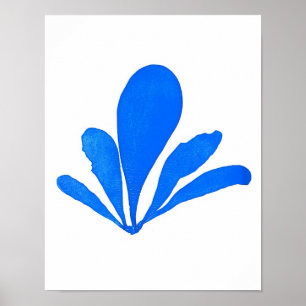 Blauer Meerespflanze-Druck-Nr. 11- botanischer Poster