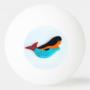 blauer Meerjungfrau-Klingeln pong Ball Tischtennisball