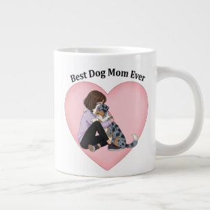 Blauer Merle Aussie beste Hundemutter Jumbo-Tasse