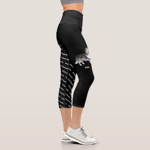 Blauer Merle Cartoon Sheltie & Name und Rasse des Capri Leggings