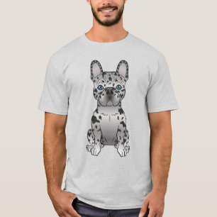 Blauer Merle Französische Bulldogge / Frenchie Car T-Shirt