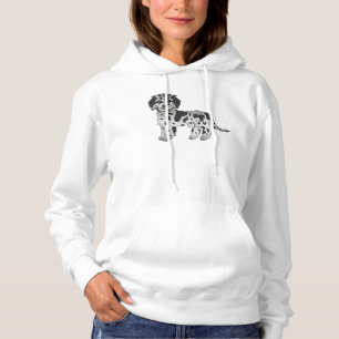 Blauer Merle Mini Goldendoodle Süßer Cartoon-Hund Hoodie