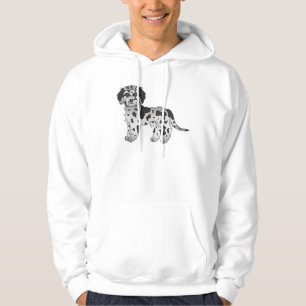 Blauer Merle Mini Goldendoodle Süßer Cartoon-Hund Hoodie