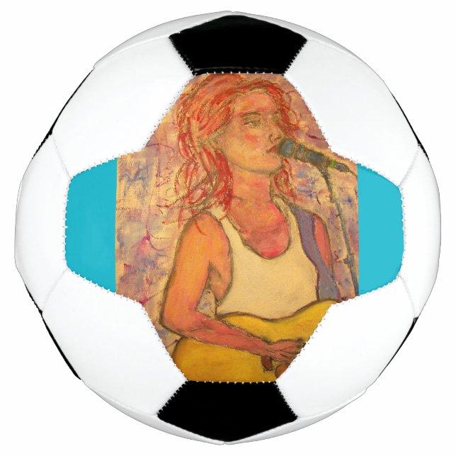 Blauer Mikrofonsongress Fußball (Vorderseite)