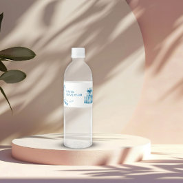 Blauer, minimalistischer Baby-Duschjunge