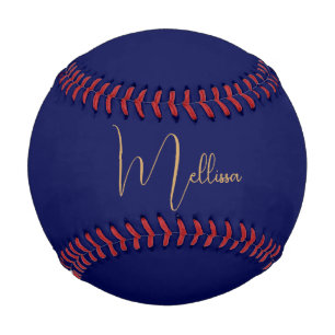 Blauer minimalistischer benutzerdefinierter Name Baseball