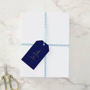 Blauer minimalistischer benutzerdefinierter Name Geschenkanhänger