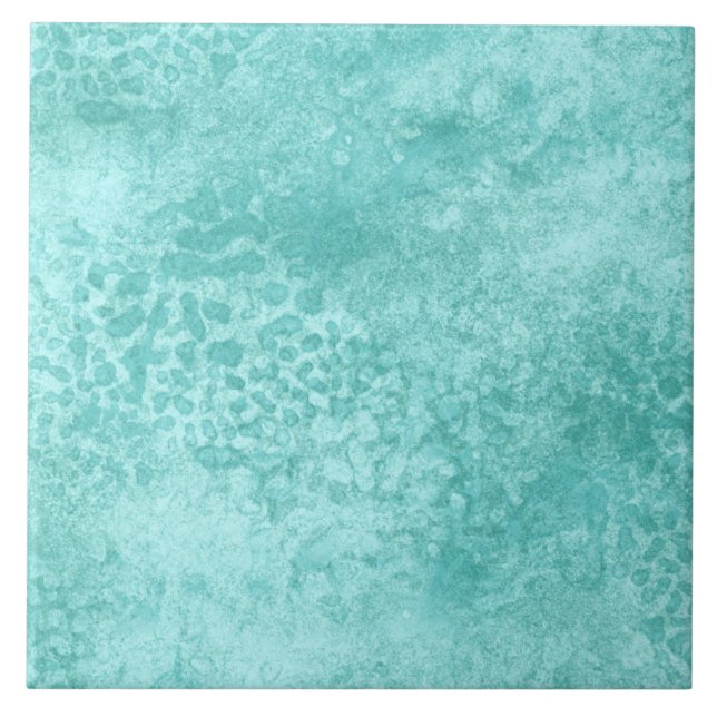 Blauer Minze-Meeresgewebe Fliese (Vorderseite)