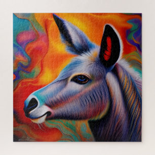 Blauer mit Augen Esel