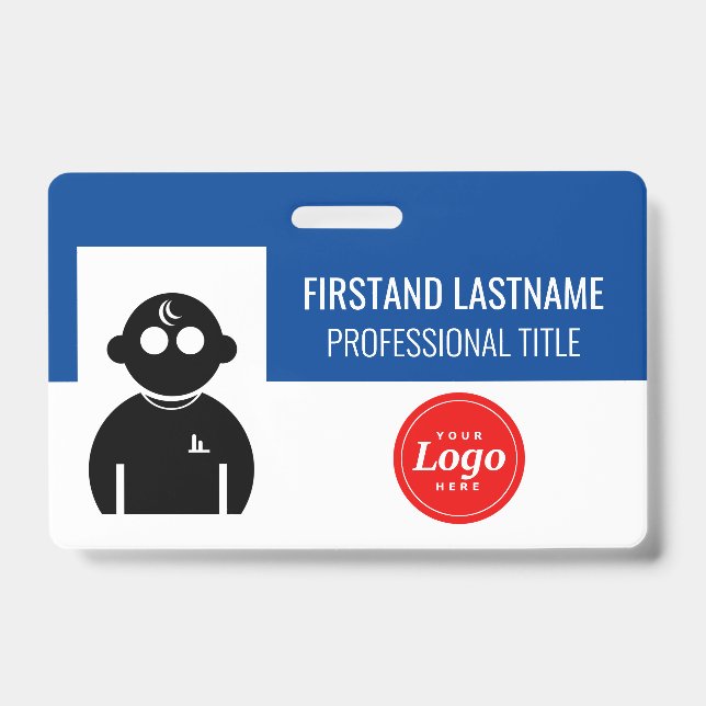 Blauer Mitarbeiter Ausweis (Vorderseite)