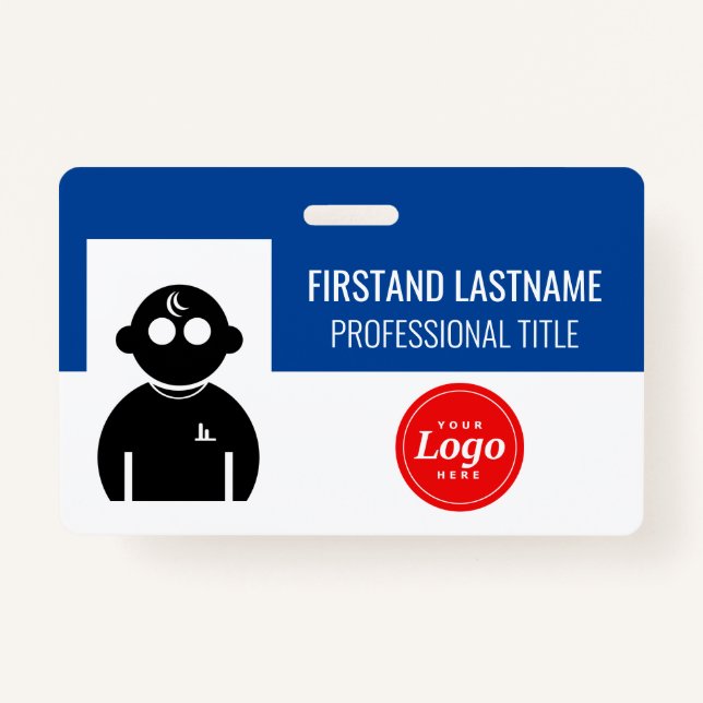 Blauer Mitarbeiter Ausweis (Vorderseite)