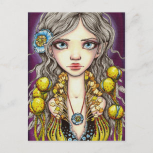 Blauer Mohn Postkarte