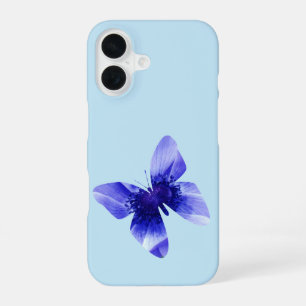 Blauer Mohn Schmetterling,   iPhone 16 Hülle