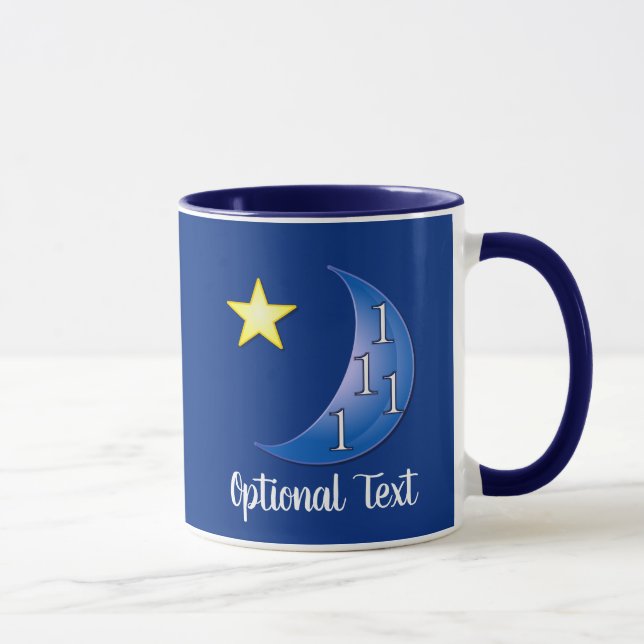 Blauer Mond Anpassbare Tasse (Rechts)