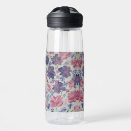 Blauer Mond Floral Wasser Flasche