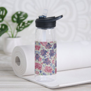 Blauer Mond Floral Wasser Flasche