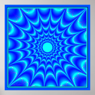 Blauer Mond-Glänzen Poster