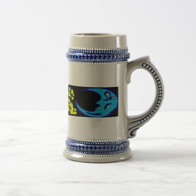 Blauer Mond-große Tasse (Rechts)