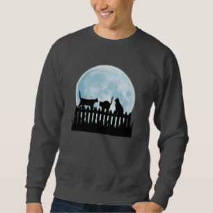 Blauer Mond-Katzen Sweatshirt