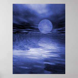 Blauer Mond Poster