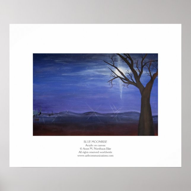 Blauer Mond Poster (Vorne)