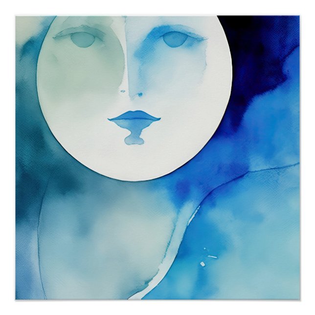 Blauer Mond Poster (Vorderseite)