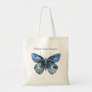 Blauer Mond Schmetterling Tragetasche