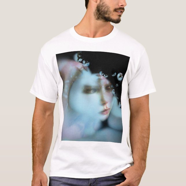 Blauer Mond-Steigen T-Shirt (Vorderseite)