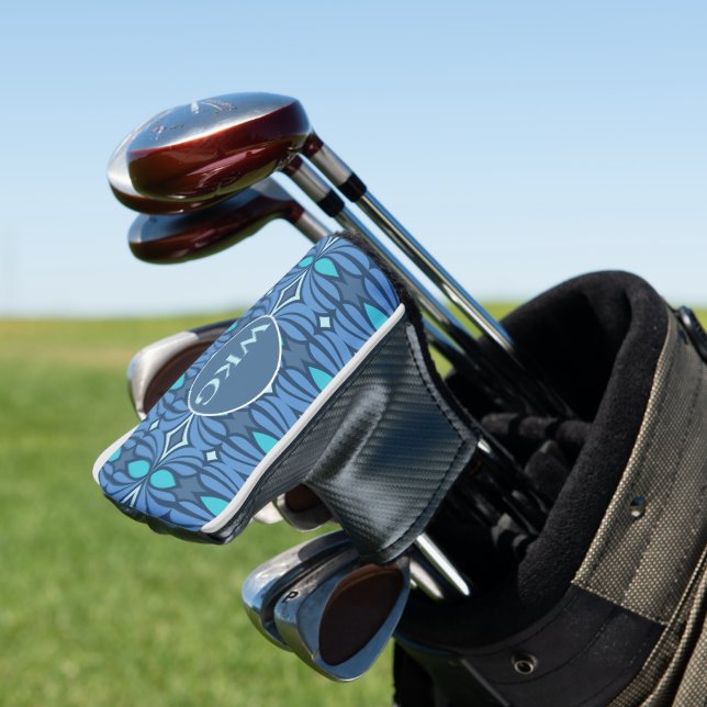 Blauer Monogramm Blade Putter Kopfbedeckung Golf Headcover (In Situ)