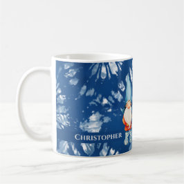 Blauer Monogramm der Gnome Whimsical Gefärbte Kraw Kaffeetasse