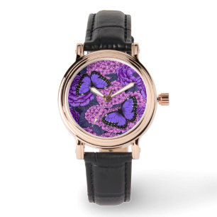 Blauer Morpho-Garten 2 Armbanduhr