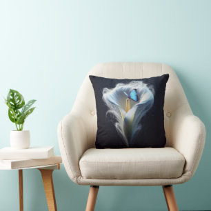 Blauer Morpho-Schmetterling in Lilie Kissen