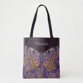 Blauer Morpho Schmetterling personalisiert Tasche