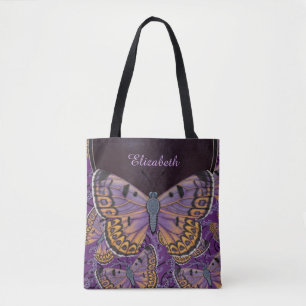 Blauer Morpho Schmetterling personalisiert Tasche