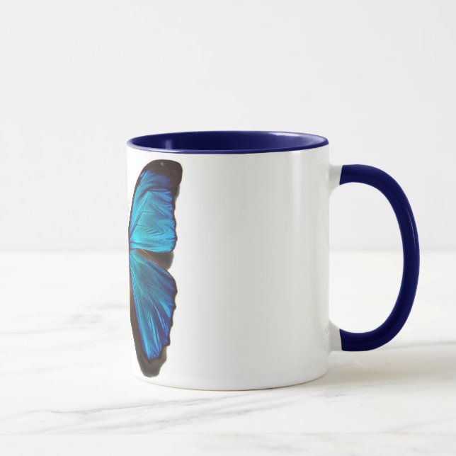 Blauer morpho Schmetterling Tasse (Rechts)