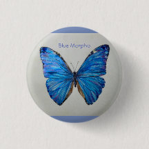 Blauer Morpho Schmetterlingkleiner Pin-/knopf