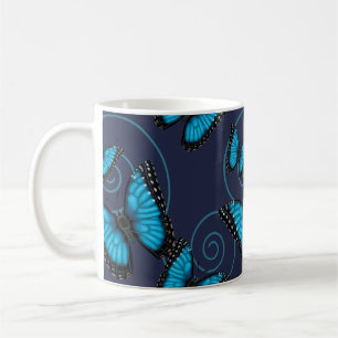 Blauer Morpho Strudel-Schmetterling Kaffeetasse
